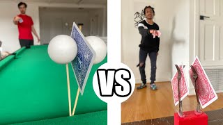 Epic Card Throwing Trickshot Battle