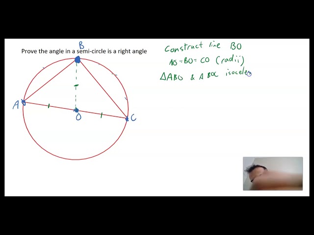 Proving the angle in a semi-circle is a right angle