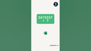DATEDIF Function Explained in 30 Seconds