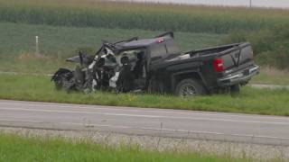 Iowa State Patrol on scene of crash on Highway 30 near State Center