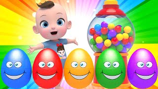 Surprise Egg Color Balls | Ten In The Bed +more Nursery Rhymes & Kids Songs | Kindergarten