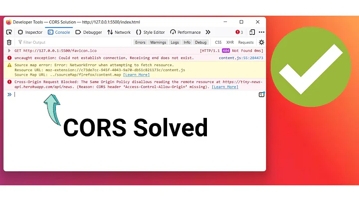 CORS Error Fixed | JavaScript