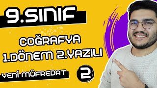 9.Sınıf Coğrafya 1.Dönem 2.Yazılı Yeni̇ Müfredat