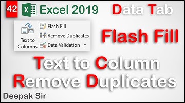Text to column | Flash Fill | Remove Duplicates values | Split Text | computertime