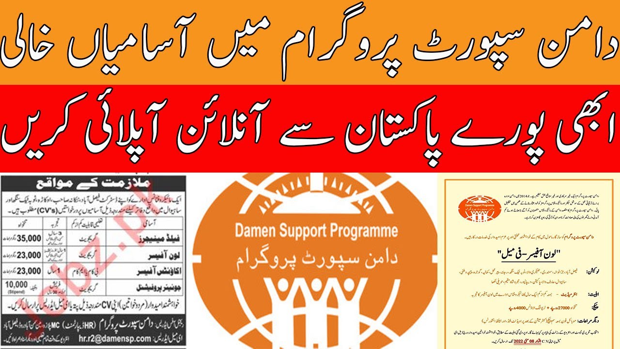 Damen Support Programme Jobs 2022 || Pakistan Daily jobs - YouTube