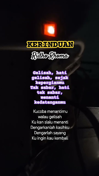 Lirik Lagu Kerinduan Rhido Rhoma Irama #rhomairama