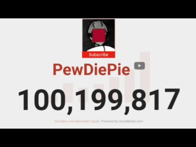 The Moment Pewdiepie Hits 100 Million Subscribers On Youtube