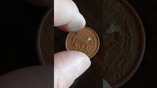 Horehound candy and some foreign coins