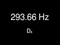 Sine Wave D 4 - 293.66 Hz for 1 minute - Test Tone