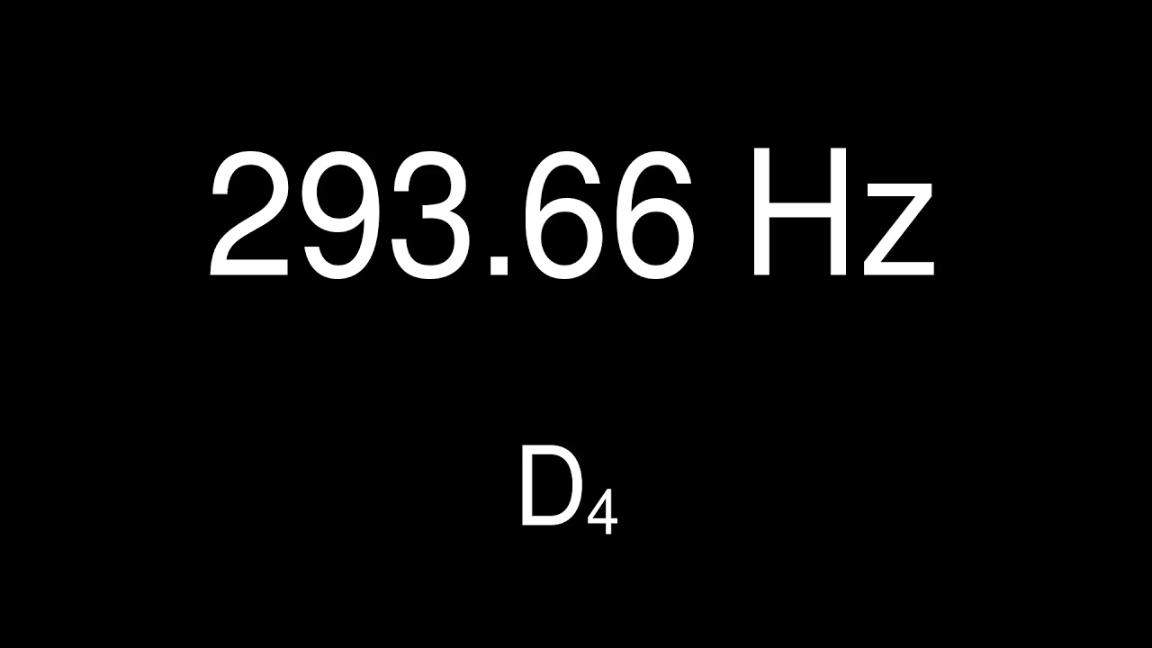 Sine Wave D 4 - 293.66 Hz for 1 minute - Test Tone - YouTube