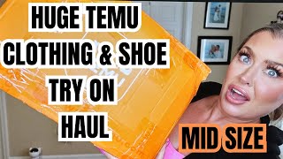 HUGE TEMU mid size clothing haul | TEMU MID SIZE SUMMER TRY ON HAUL | HOTMESS MOMMA VLOGS