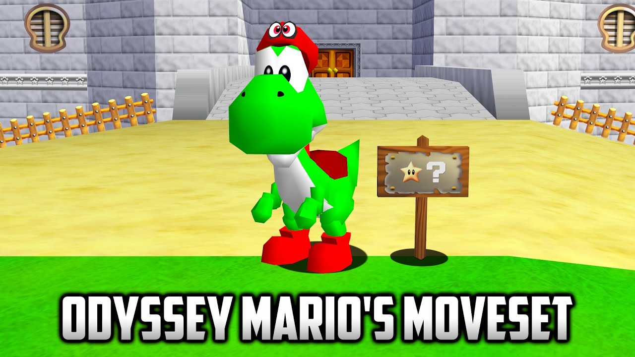 ⭐ Super Mario 64 PC Port - Odyssey Mario's Moveset (OMM) v8.0.0 - Yoshi