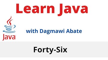 46) Learn Java with Dagmawi-Abate; Type-classes; Amharic