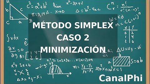Método Simplex. Caso 2. Minimización