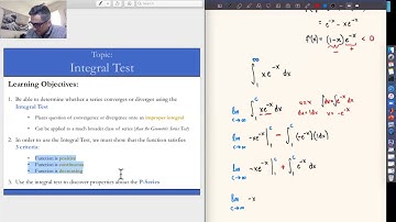 Pre-Class Video: Integral Test (2/2)