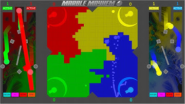 4 v 4 - Multiply or Release with shields, burst shot and regeneration #2 | Algodoo Marbles