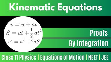 Equations of Motion | Kinematic Equations | Motion in a straight line | Class 11 Physics | NEET JEE
