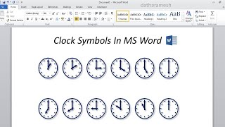 How to Insert Clock Symbols In MS Word screenshot 1