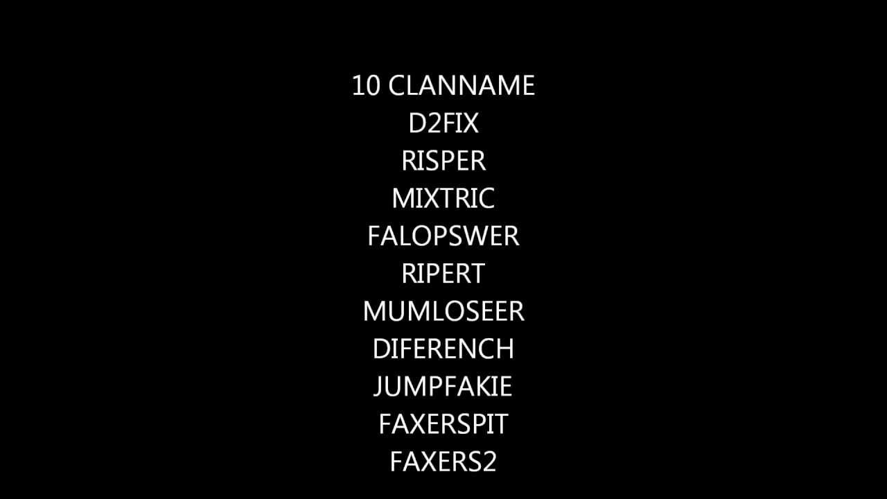 best clan names for black ops 2