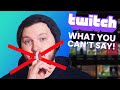 What You Can't Say On Twitch! Terms Of Service Explained!