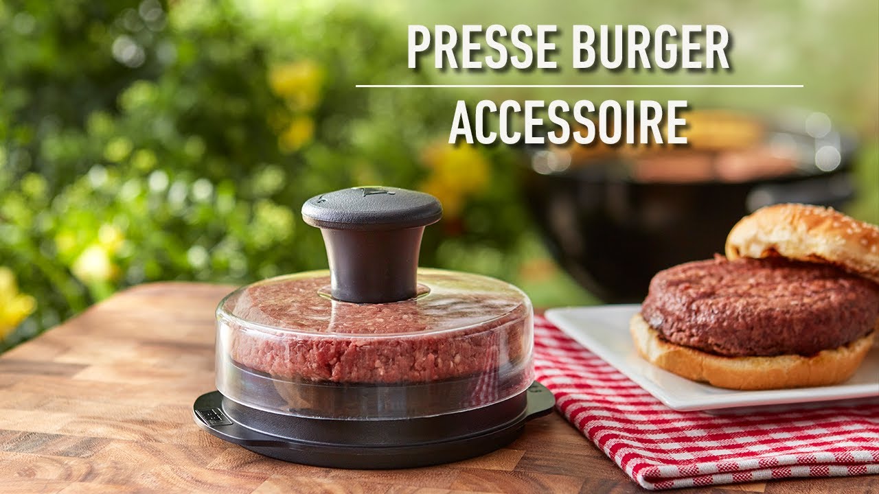 Presse à Hamburgers Weber 6785 | En Fonte | Design Ondulé Anti-Adhésif | Pour Smashburgers Et Bacon