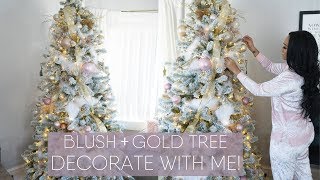 DECORATE WITH ME! | BLUSH PINK   GOLD CHRISTMAS TREE 2018
