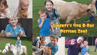 Petting Zoo at Liberty's 4th Birthday!