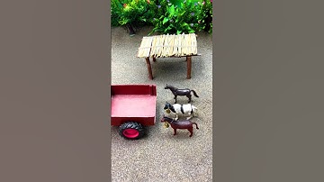 mini cow shed roof mini project idea diy tractor making # 87