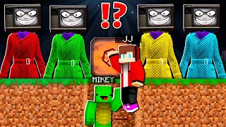 JJ and Mikey BUNKER vs Colour Women TV Attack - in Minecraft Maizen