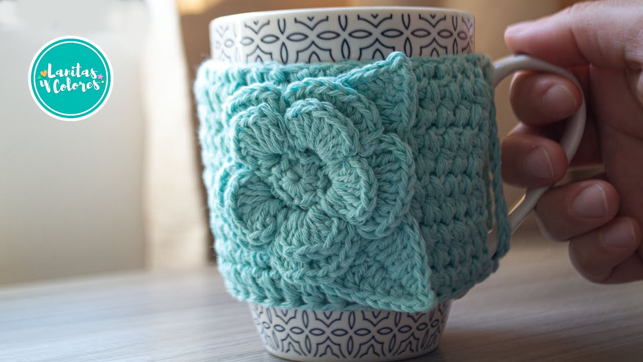 ☕💖Aprende a tejer funda para taza a crochet bello regalo | Inspirare y toma tu ganchillo