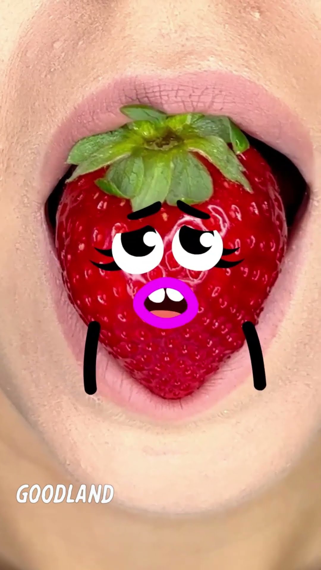 Goodland | Mouth crushing strawberries #doodles #animation #cartoon #GOODLAND