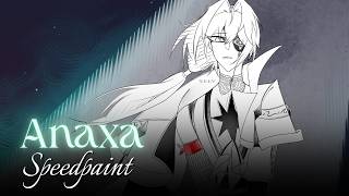 Anaxa Honkai Star Rail | Krita Speedpaint | Black & White Style