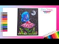 Cómo dibujar un PAISAJE DE MARIPOSA con Pintura acrílica - Paso a paso fácil
