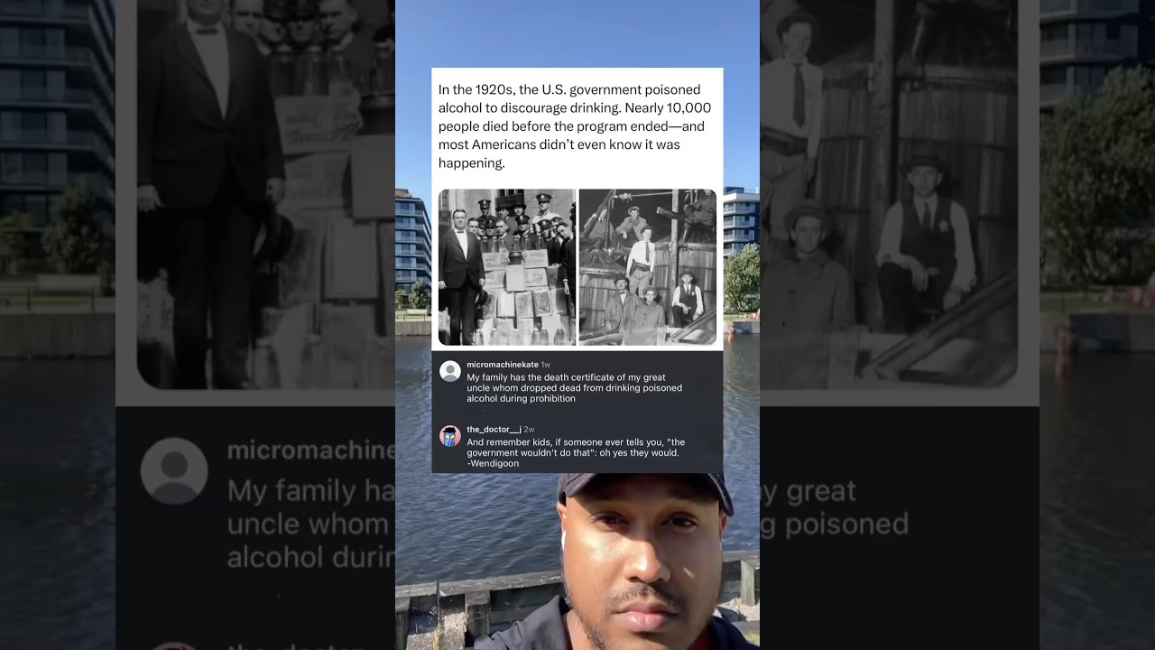 In the 1920s, the US government poisoned alcohol to discourage drinking.