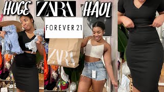 ZARA &amp; FOREVER 21 COLLECTIVE SPRING/ SUMMER TRY ON HAUL 2021| THICK GIRL FRIENDLY | GOLDENCHILDCHI