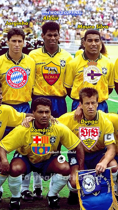 Brazil squad vs Italy Final World Cup 1994🔥Clubs🤔#footballshorts #seleçãobrasileira #worldcup