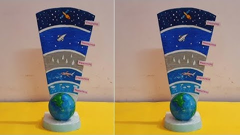 Layers of Atmosphere model making Science Project | Model of earth