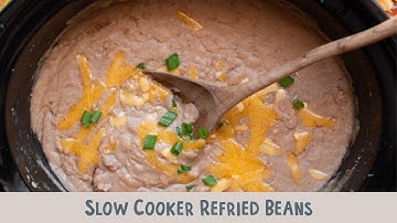 🧈🧅🫘 Slow Cooker Refried Beans: Creamy, Flavorful, and So Simple to Make! ✨