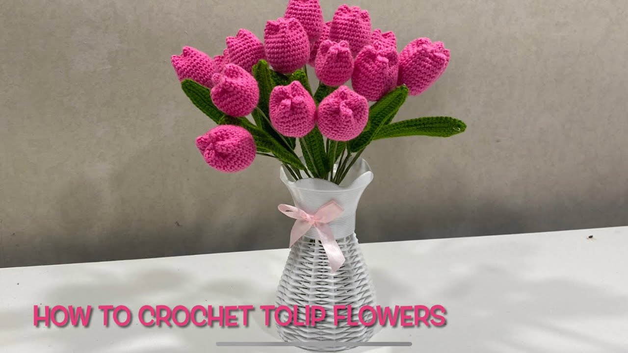 How to crochet tulip flowers YouTube