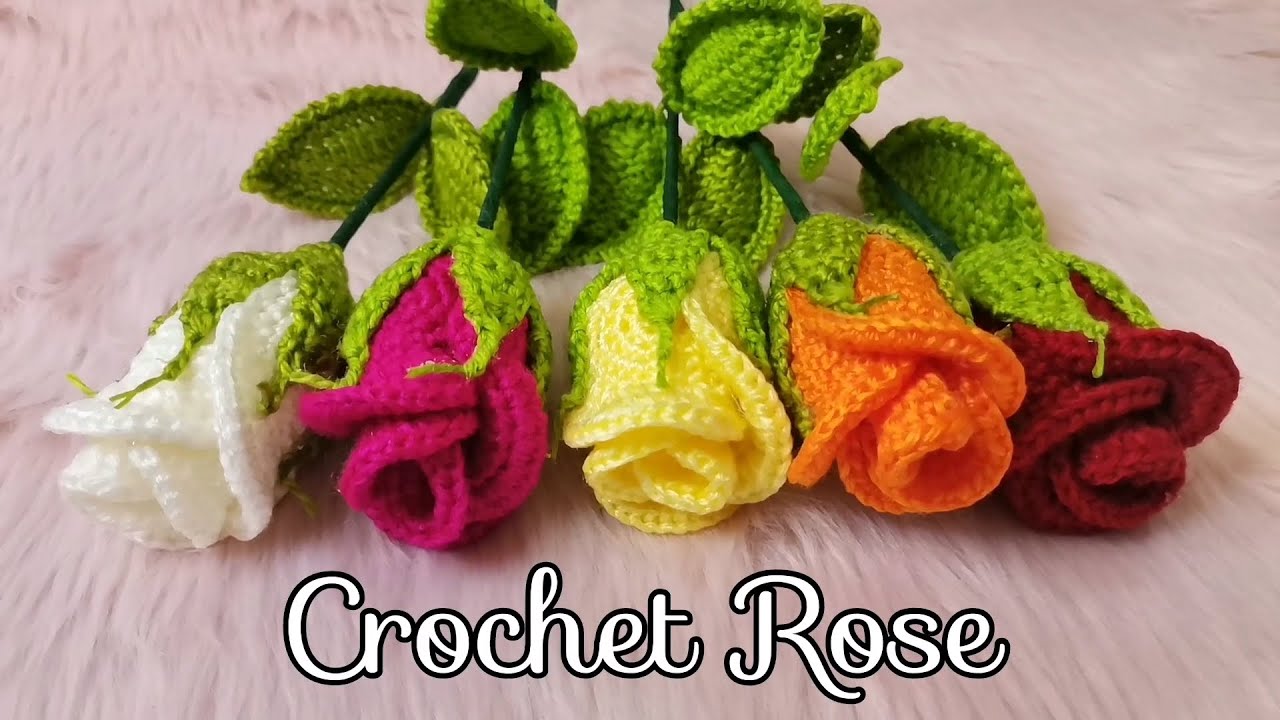 Crochet rose YouTube
