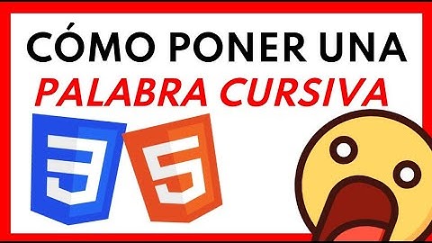 Cómo Poner una PALABRA en CURSIVA con HTML y CSS