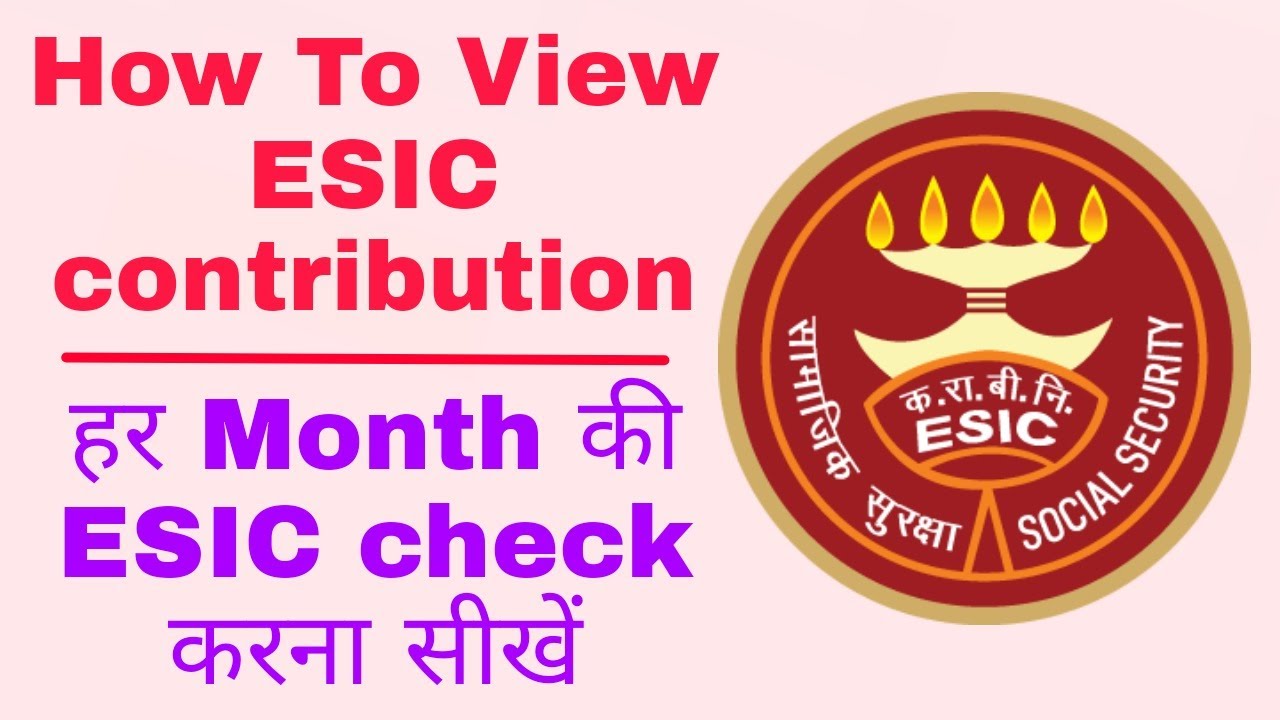 esic contribution kaise check kare esic contribution history download