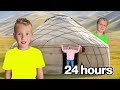 24 HOURS in the Yurt Tent!