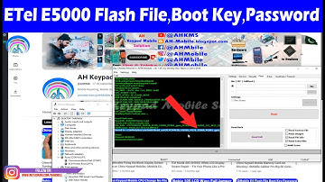 ETel E5000 (MTK6261) Flash File, Boot Key and Password Unlock