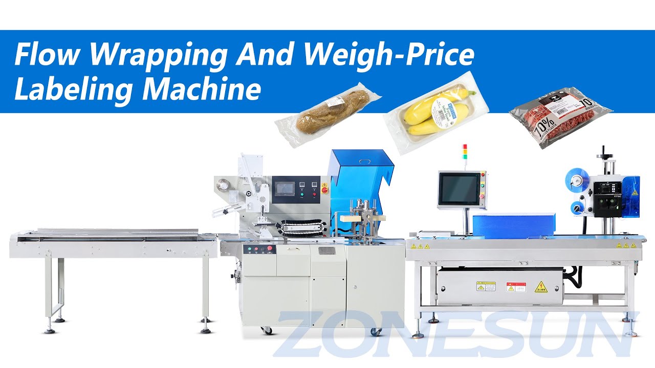 Flow Labeling How To Use Automatic Flow Wrapping And Weight-Price Labeling Machine ...