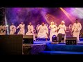 Pure celestial praise and worship with moses harmony live on stage at a crusade