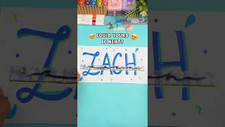 For 'ZACH' 🩵Comment you name to be the next one#shorts #calligraphy #name #fun #name #lettering