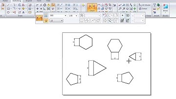 HOW TO CONSTRUCT TRIANGLE, PENTAGON AND HEXAGON USING POLYGON BY CENTRE