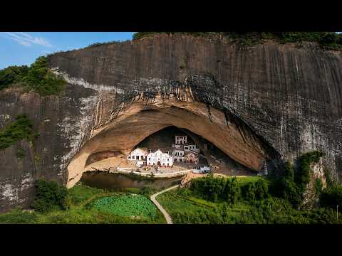 Inside China's Giant Cave... Someone Built This