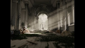 Creating an abandoned throne room in Blender